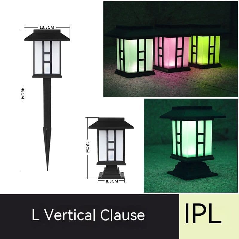 image-Solar powered lamp in the courtyard garden of Xiaogong
