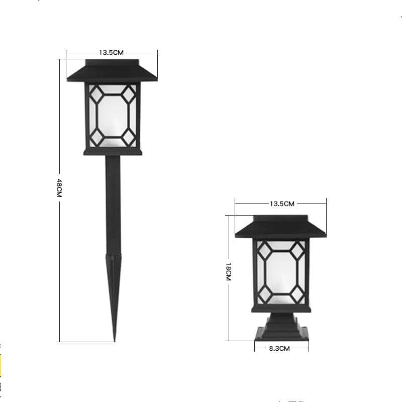 image-Solar powered lamp in the courtyard garden of Xiaogong