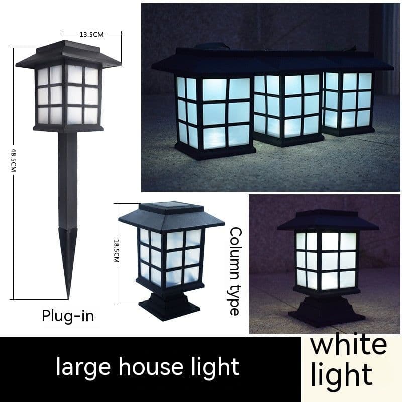 image-Solar powered lamp in the courtyard garden of Xiaogong