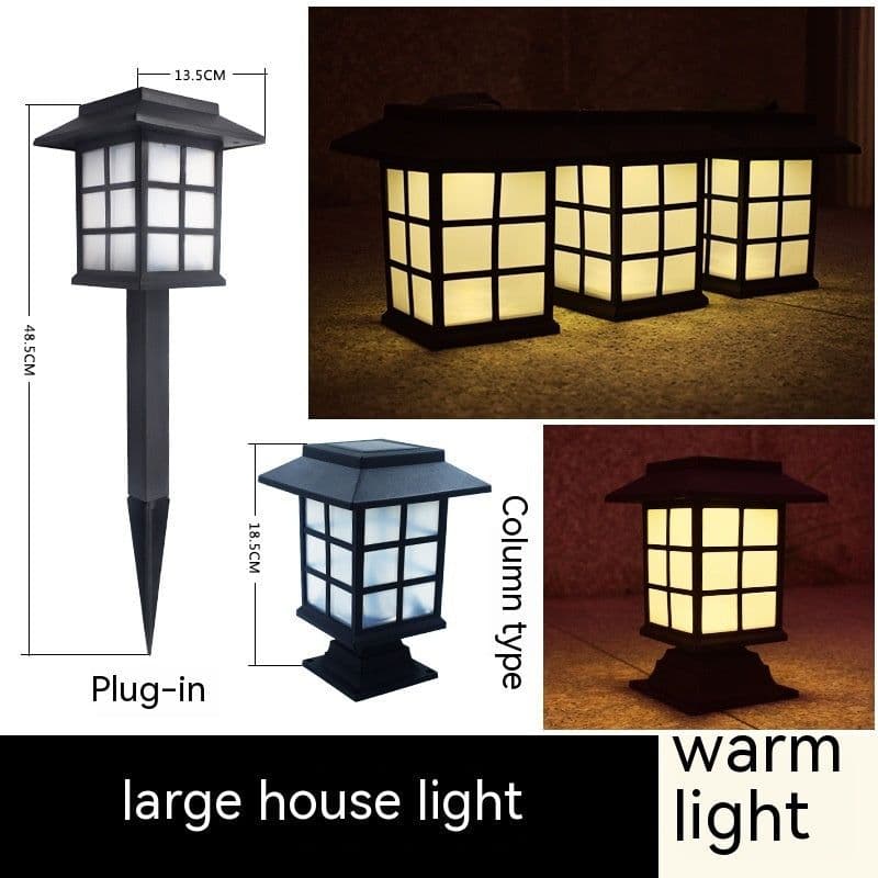 image-Solar powered lamp in the courtyard garden of Xiaogong
