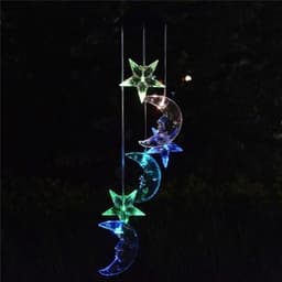 image-Color Changing Solar Power Wind Chime Crystal Ball Hummingbird Butterfly Waterproof Outdoor Windchime Light For Patio Yard Garde