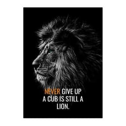 image-Motivational Poster Interior Paintings Never Give Up