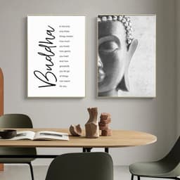 image-Canvas Painting Pictures Posters Head-Statue Motivational Wall-Art Buddha Home-Decoration