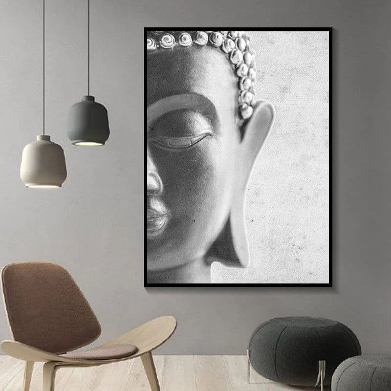 image-Canvas Painting Pictures Posters Head-Statue Motivational Wall-Art Buddha Home-Decoration