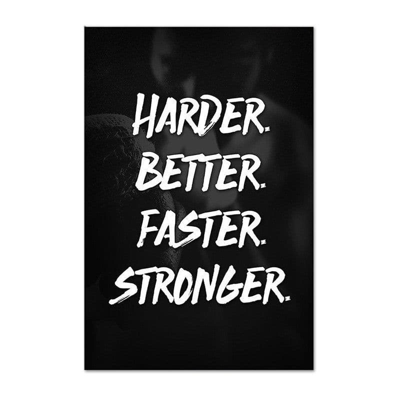 image-Fitness Gym Motivational Signs Wall Art Canvas Painting Black White Minimalist And Posters Office Decorative Pictures