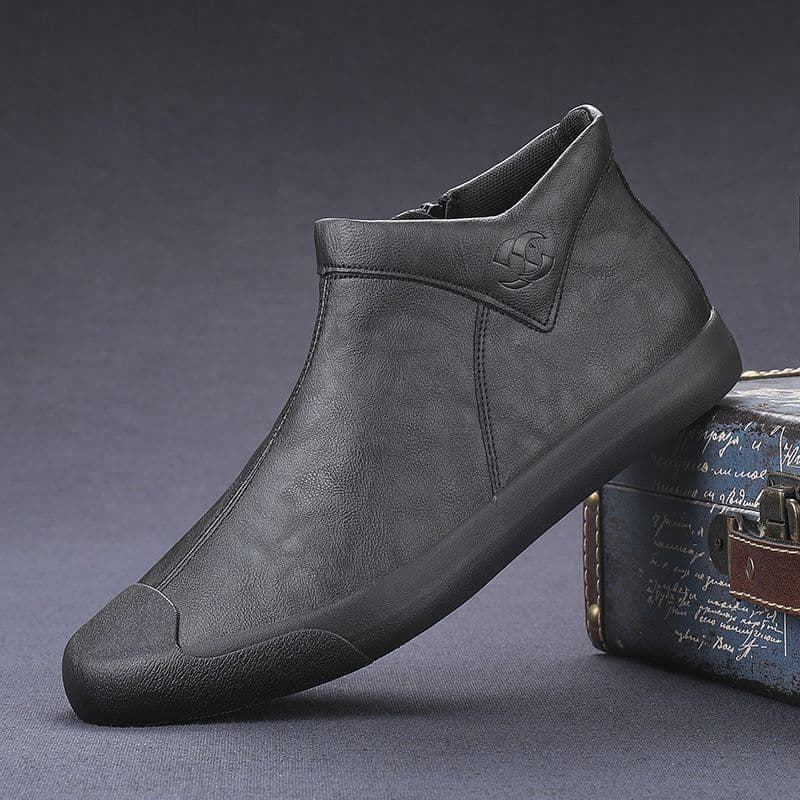 image-High Top Shoes Casual Shoes English Leather