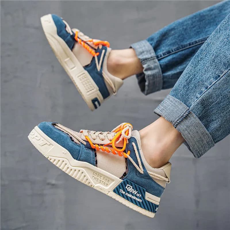 image-Summer Fashion Hong Kong Style Canvas Color Matching Low-top Youth