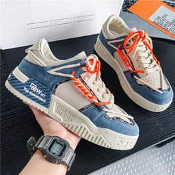 image-Summer Fashion Hong Kong Style Canvas Color Matching Low-top Youth