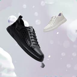 image-Cowhide Lace Up Versatile Breathable Soft Bottom Low Top Men's Board Shoes