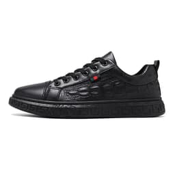 image-Men's Alligator Embossed Board Shoes Fashion Chef Fashion Round Head