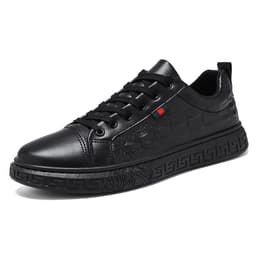 image-Men's Alligator Embossed Board Shoes Fashion Chef Fashion Round Head