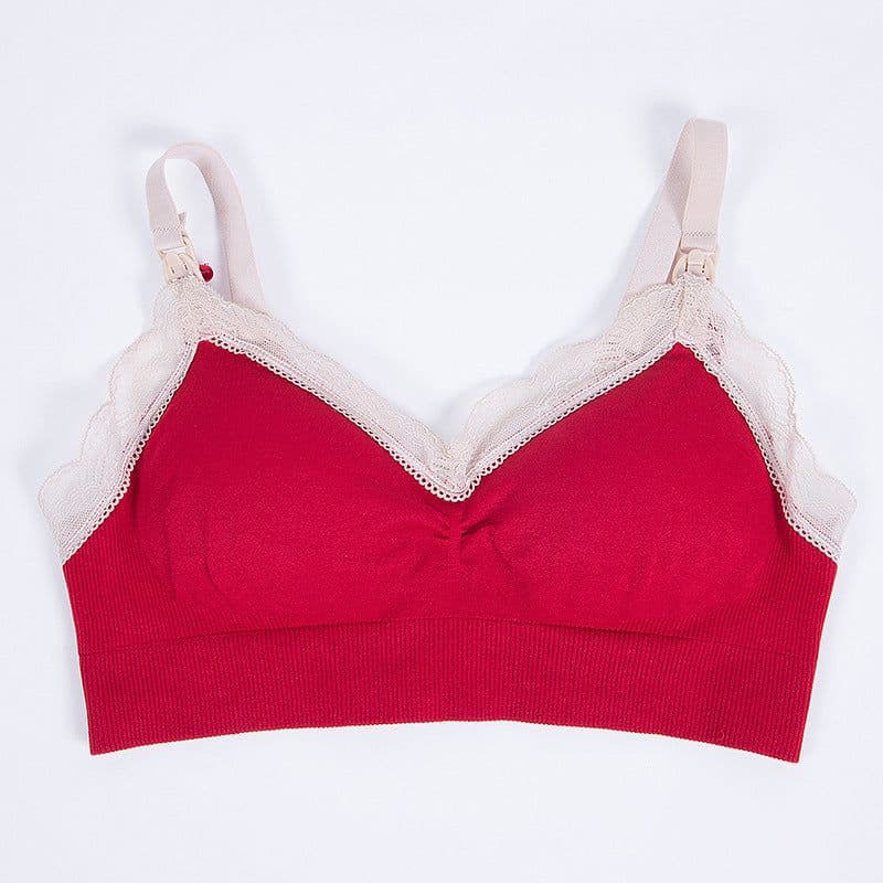 image-Pregnant Women Breastfeeding Bra No Rims - Anti-Sagging One-Handed (60 characters)