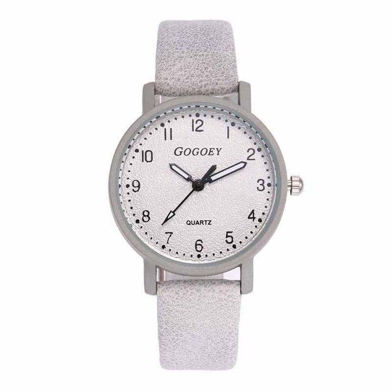 image-Gogoey Literary Belt Watch - 30mm Quartz, Leather, Forest Style
