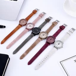 image-Gogoey Literary Belt Watch - 30mm Quartz, Leather, Forest Style
