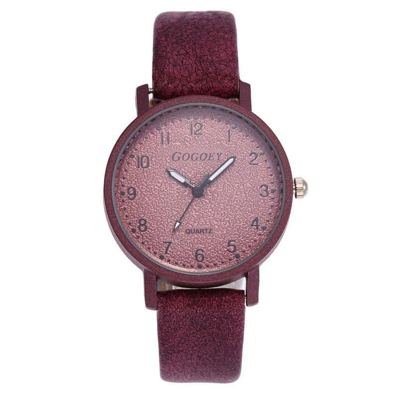 image-Gogoey Literary Belt Watch - 30mm Quartz, Leather, Forest Style
