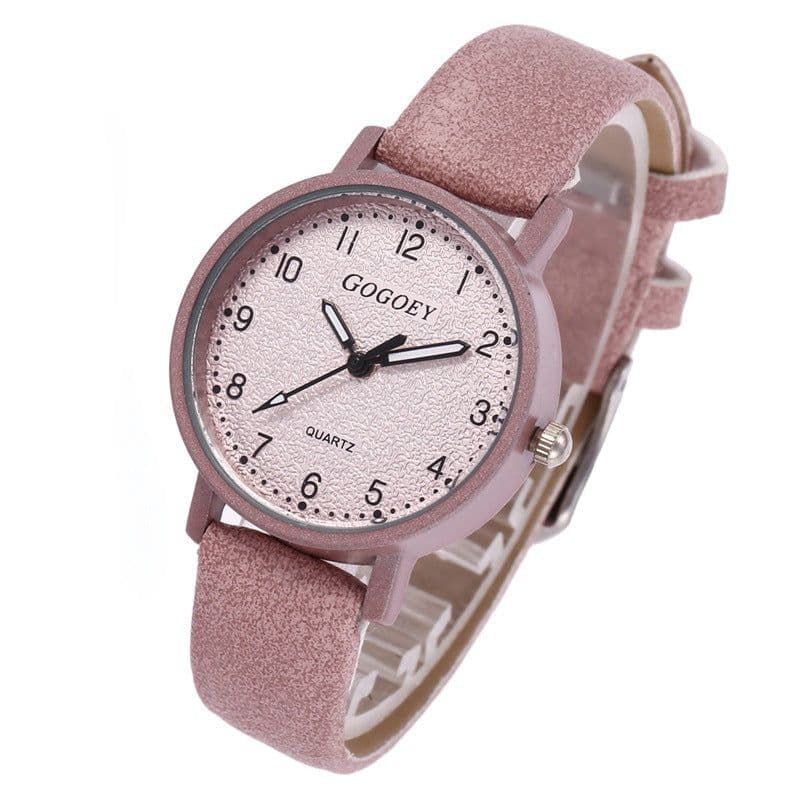image-Gogoey Literary Belt Watch - 30mm Quartz, Leather, Forest Style