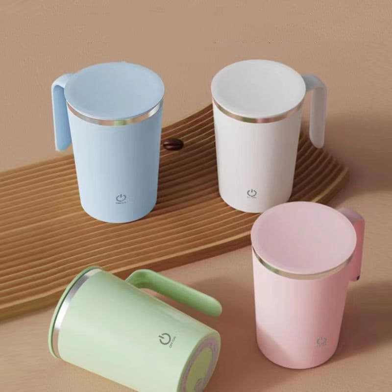 image-Kitchen Electric Mixing Cup Stirring Coffee Cup Automatic Mixing Mugs Cup Lazy Rotating Magnetic Water Cup