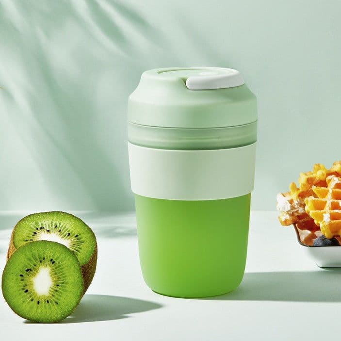 image-Portable Blender Juicer Cup Rechargeable With 4 Blades For Shakes And Smoothies Maker 400ml Fresh Fruit Mixer Juicer Cup