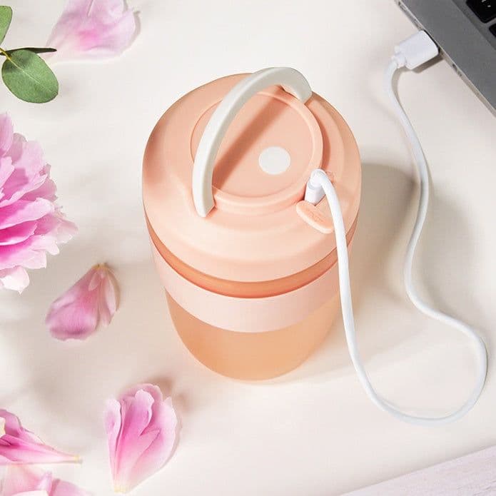 image-Portable Blender Juicer Cup Rechargeable With 4 Blades For Shakes And Smoothies Maker 400ml Fresh Fruit Mixer Juicer Cup