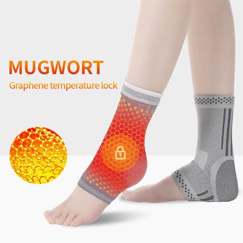 image-Graphene Ankle Brace, Warm Ankle Support Ankle Compression Sleeve Foot & Ankle Brace Socks For Sprained Ankle Compression Sleeve - Ankle Support For Women & Men - Tendonitis & Arthritis Ankle Brace
