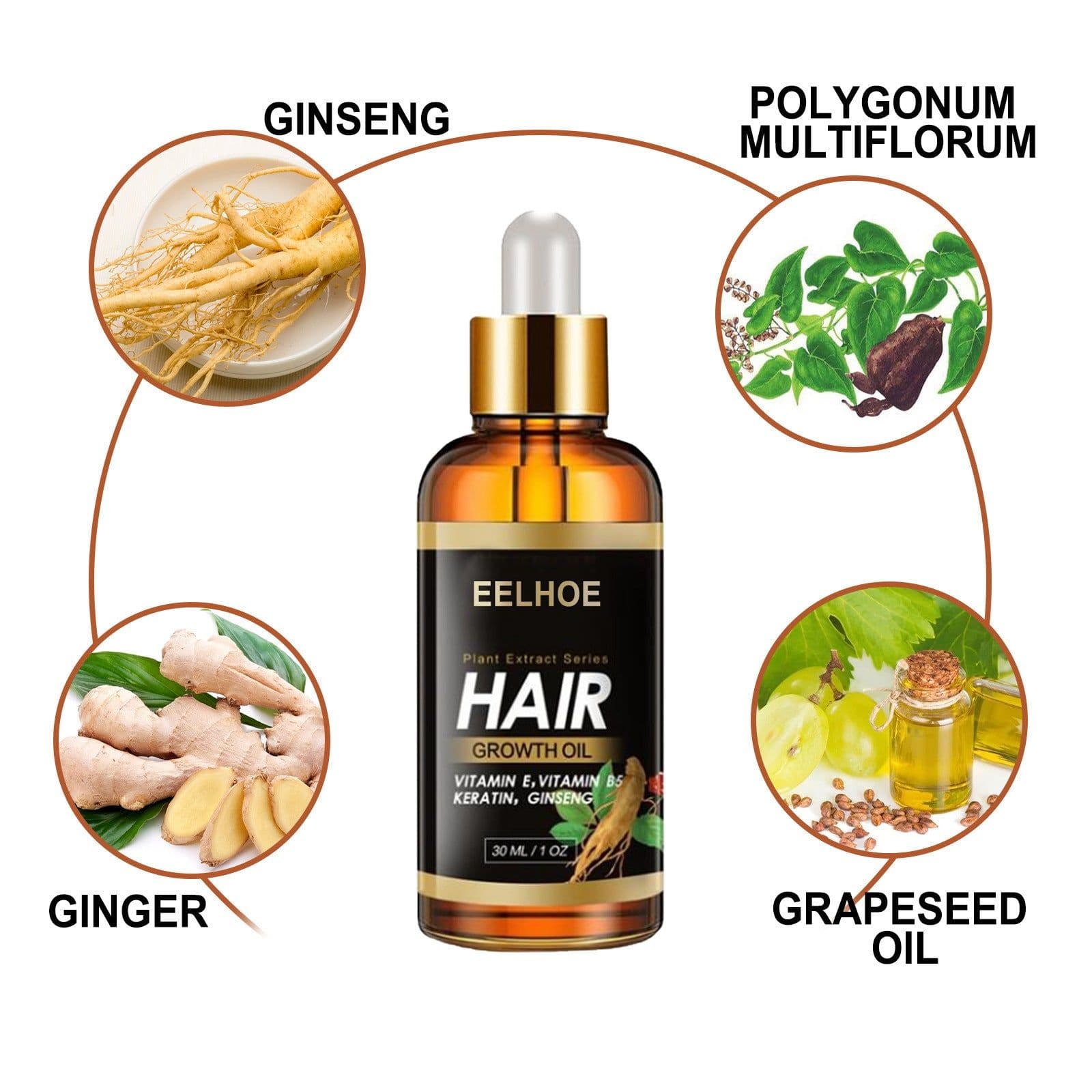 image-EELHOE Herb Hair Hairdressing Hair Care Essential Oil Hair Strong Hair Reduce Hair Loss Broken Hair Hair Care Essential Oil