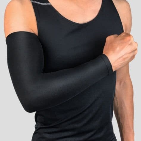 image-1Pcs Breathable Quick Dry UV Protection Running Arm Sleeves Basketball Elbow Pad Fitness Armguards Sports Cycling Arm Warmers
