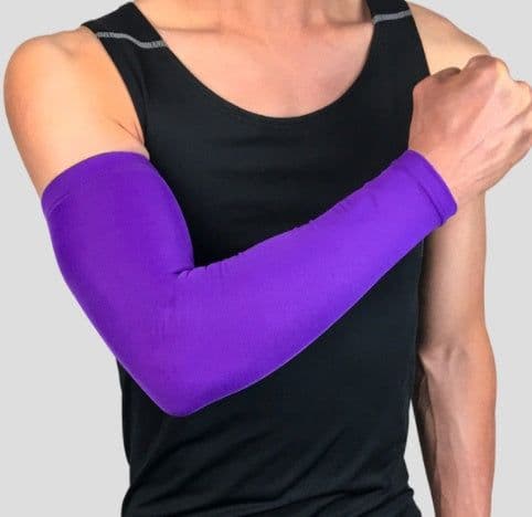 image-1Pcs Breathable Quick Dry UV Protection Running Arm Sleeves Basketball Elbow Pad Fitness Armguards Sports Cycling Arm Warmers