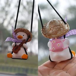 image-Car Swing Duck Automobile Hanging Ornament Cross-border Foreign Trade Car Rearview Mirror Pendant To Swing Duck Automobile Hanging Ornament