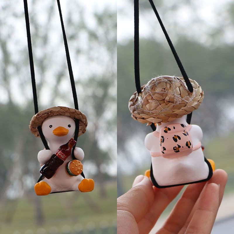image-Car Swing Duck Automobile Hanging Ornament Cross-border Foreign Trade Car Rearview Mirror Pendant To Swing Duck Automobile Hanging Ornament