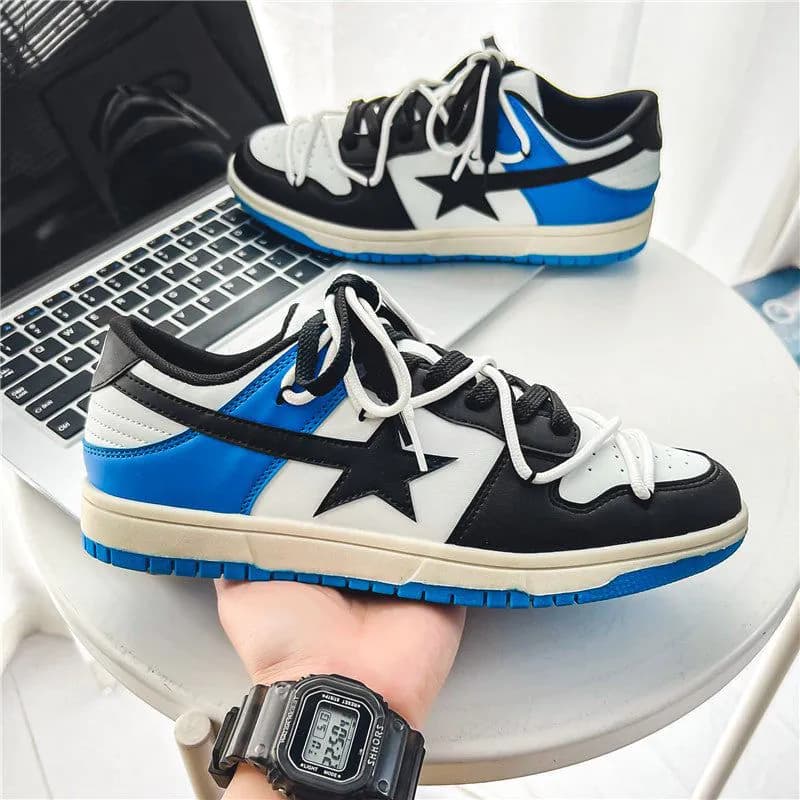 image-Men's Colorblock Sneakers Low-top Casual Board Shoes