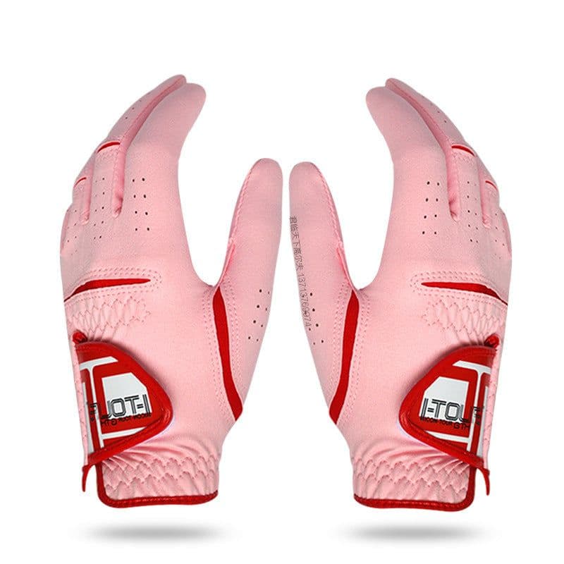 image-1Pair Women's Golf Gloves Microfiber Soft Fit Sport Grip Durable Gloves Anti-skid Breathable Sports Gloves