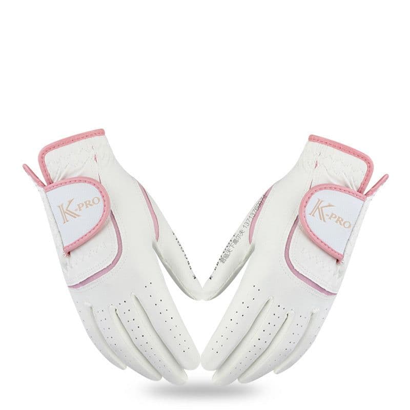 image-1Pair Women's Golf Gloves Microfiber Soft Fit Sport Grip Durable Gloves Anti-skid Breathable Sports Gloves