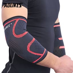 image-AOLIKES 1PCS Breathable Elbow Support Basketball Football Sports Safety Volleyball Elbow Pad Elastic Elbow Supporter