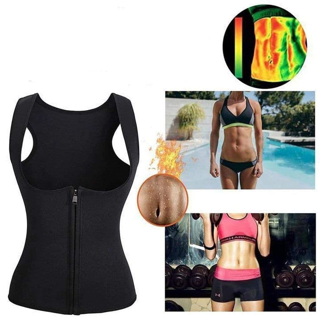 image-Zipper-Style Ladies Body Tummy Court Corset, Yoga Wear, Fitness Vest, Shapewear