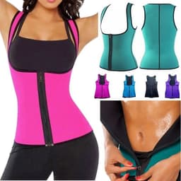 image-Zipper-Style Ladies Body Tummy Court Corset, Yoga Wear, Fitness Vest, Shapewear