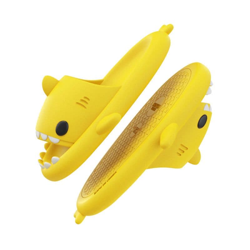 image-Parent-Child Children's Small Carbon Black Shark Slippers