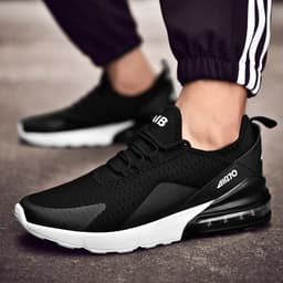 image-Badminton Sneakers Plus Size Men's Shoes Air Cushion Shoes Shock-absorbing Mesh Breathable Casual Running Shoes