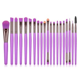 image-20pc Fluorescent Color Makeup Brush Set Blush Brush Powder Brush Eye Shadow Brush Lip Brush Mascara Brush