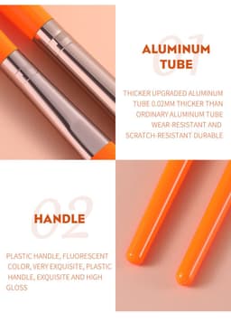 image-20pc Fluorescent Color Makeup Brush Set Blush Brush Powder Brush Eye Shadow Brush Lip Brush Mascara Brush