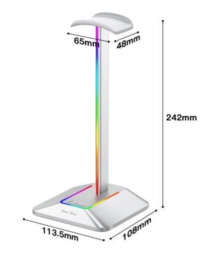 image-Dual Output Colorful Headwear Headset Display Rack Data Transmission Headphone Holder RGB Luminous Gaming
