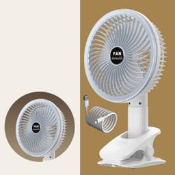 image-Desktop Electric Fan Clip Fan Rechargeable Office Student Dormitory With Desk Lamp Fan Wall Hanging Small Mute Fan