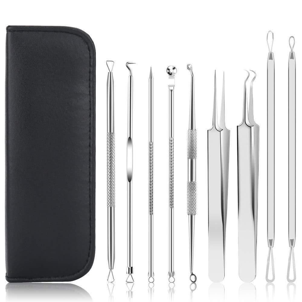 image-Blackhead Remover Blackhead Removal Suit Pimple Pin 9-piece Set