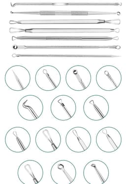 image-Blackhead Remover Blackhead Removal Suit Pimple Pin 9-piece Set