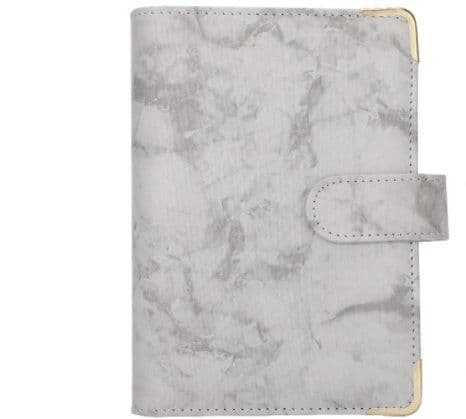 image-Spot Cross-border A6 Loose-leaf Binder Journal Book Marbling Notebook Leather PU6 Hole Loose Spiral Notebook Cash Budget