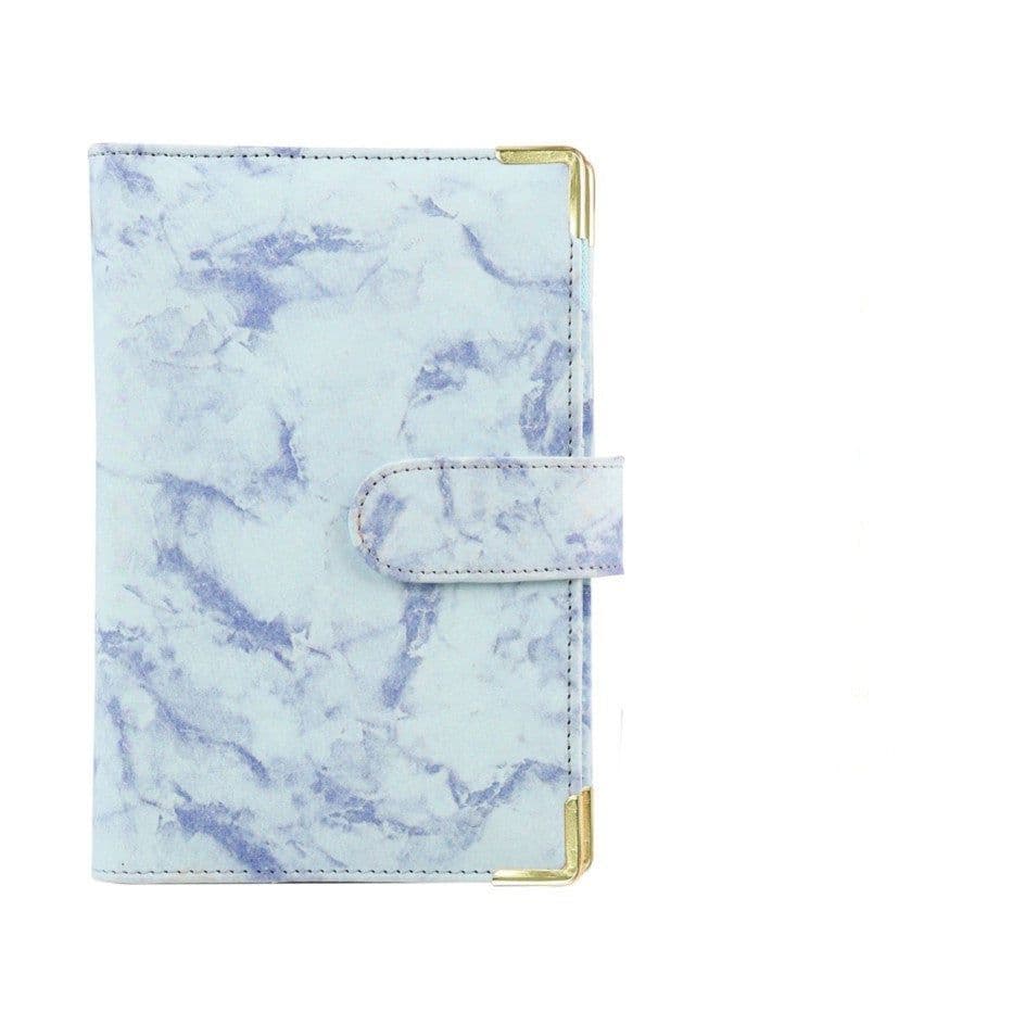 image-Spot Cross-border A6 Loose-leaf Binder Journal Book Marbling Notebook Leather PU6 Hole Loose Spiral Notebook Cash Budget