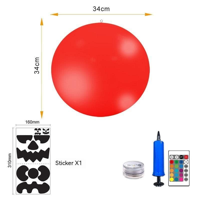 image-LED Halloween Light Luminous Ball Pumpkin Lamp Solar Charging Outdoor Waterproof Halloween Decorations Ornaments