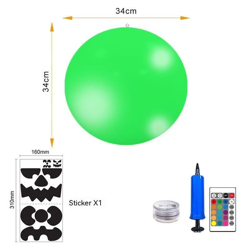 image-LED Halloween Light Luminous Ball Pumpkin Lamp Solar Charging Outdoor Waterproof Halloween Decorations Ornaments