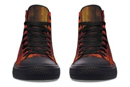 image-Printed Couple High Top Canvas Shoes