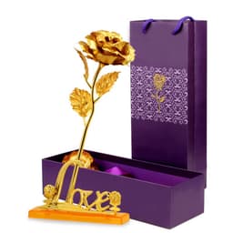 image-24K Gold Leaf Rose - Gift Bouquet