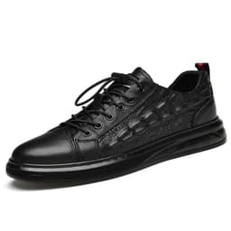image-Men's Casual Shoes With Thick Sole Leather Reinforced By Sewing Thread